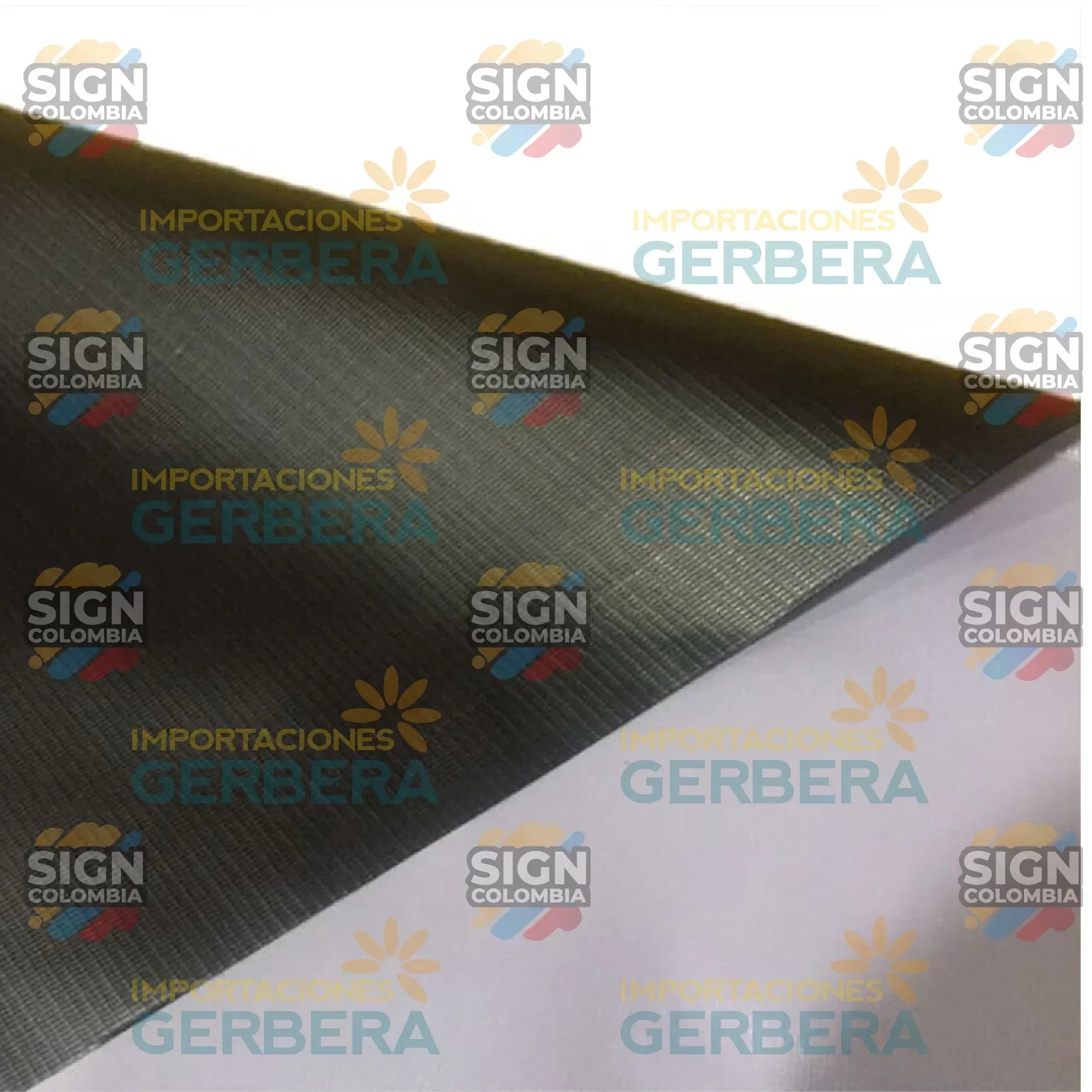 Lona Banner Mate Reverso Negro 13oz 380g - SIGN COLOMBIA Plotter de corte